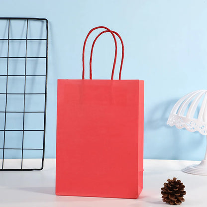 Basic Solid Color Paper Party Gift Bags