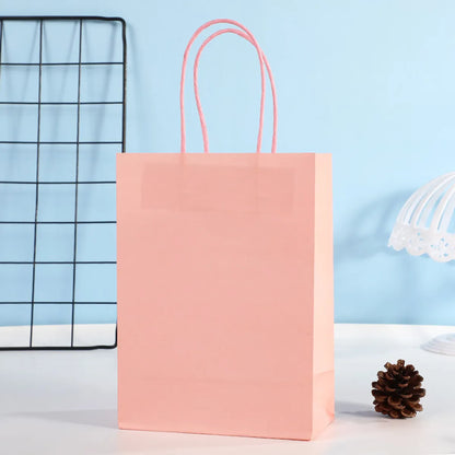 Basic Solid Color Paper Party Gift Bags