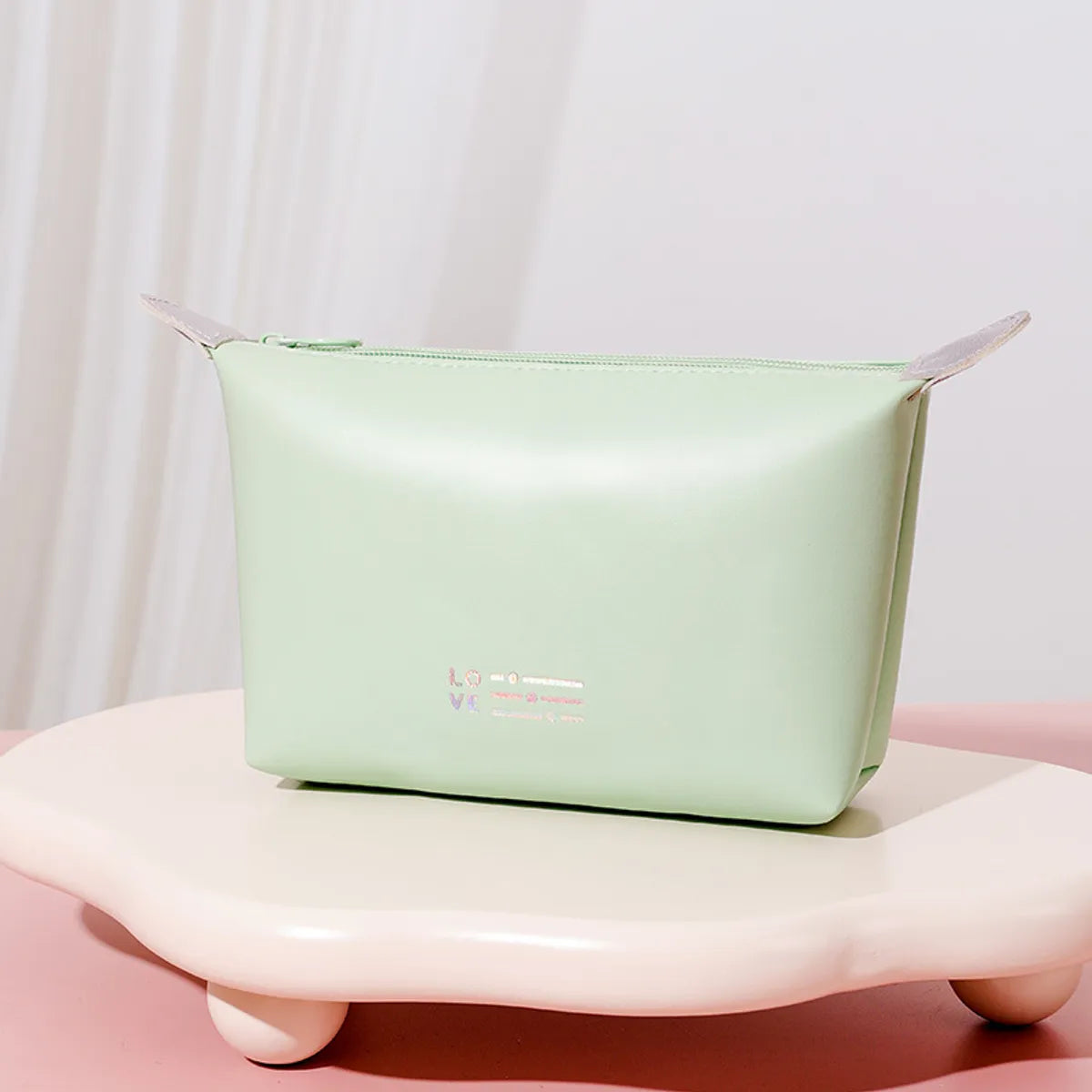 Basic Solid Color Polyester Dumpling Shape Makeup Bags