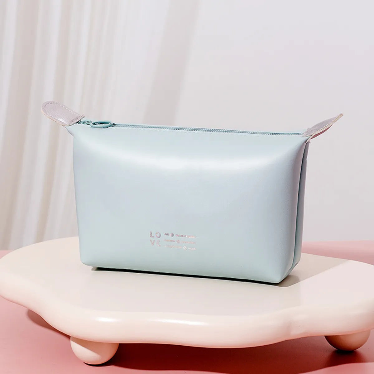 Basic Solid Color Polyester Dumpling Shape Makeup Bags