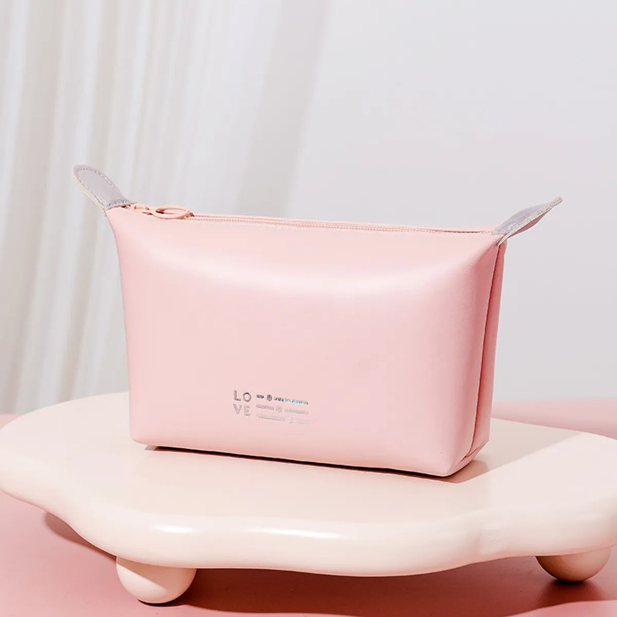 Basic Solid Color Polyester Dumpling Shape Makeup Bags