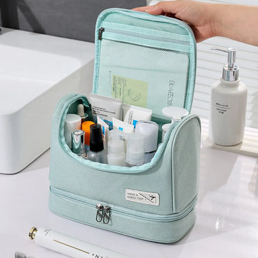 Basic Solid Color Polyester Square Makeup Bags