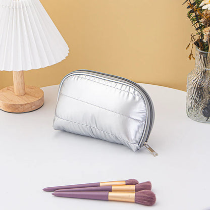 Basic Solid Color Polyester Square Makeup Bags