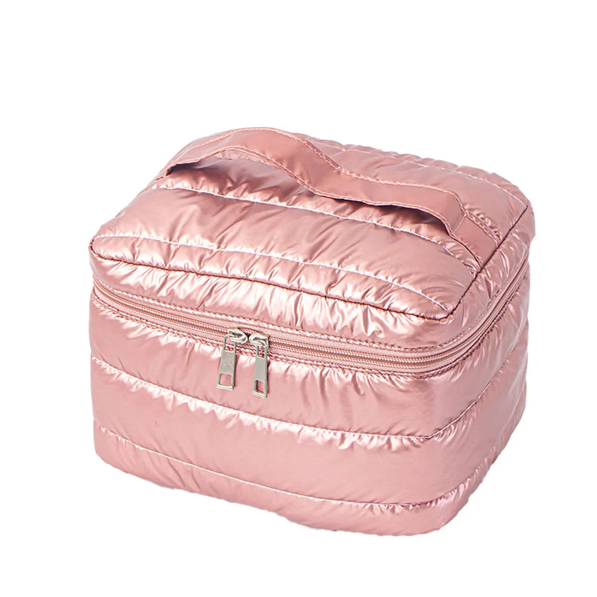 Basic Solid Color Polyester Square Makeup Bags