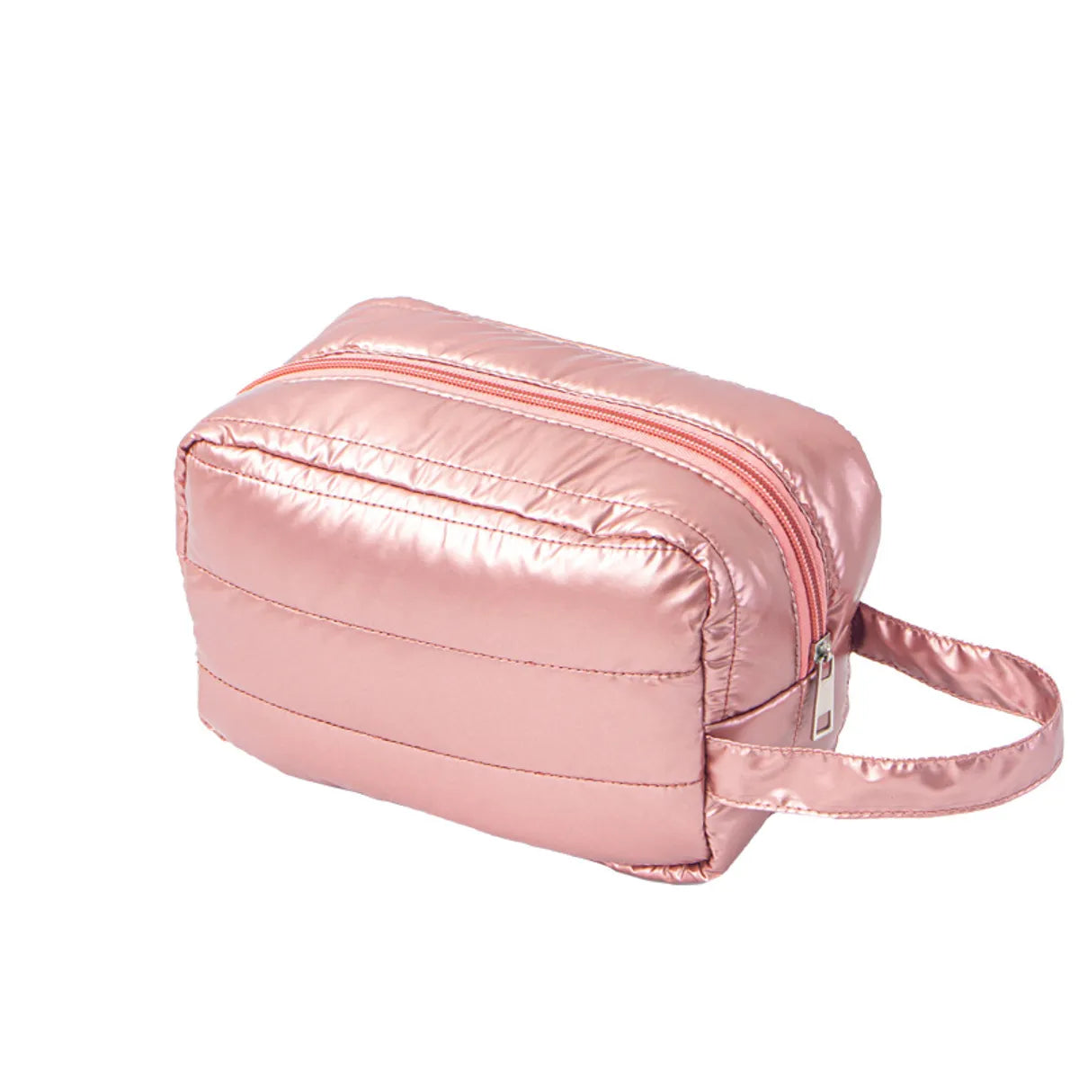 Basic Solid Color Polyester Square Makeup Bags