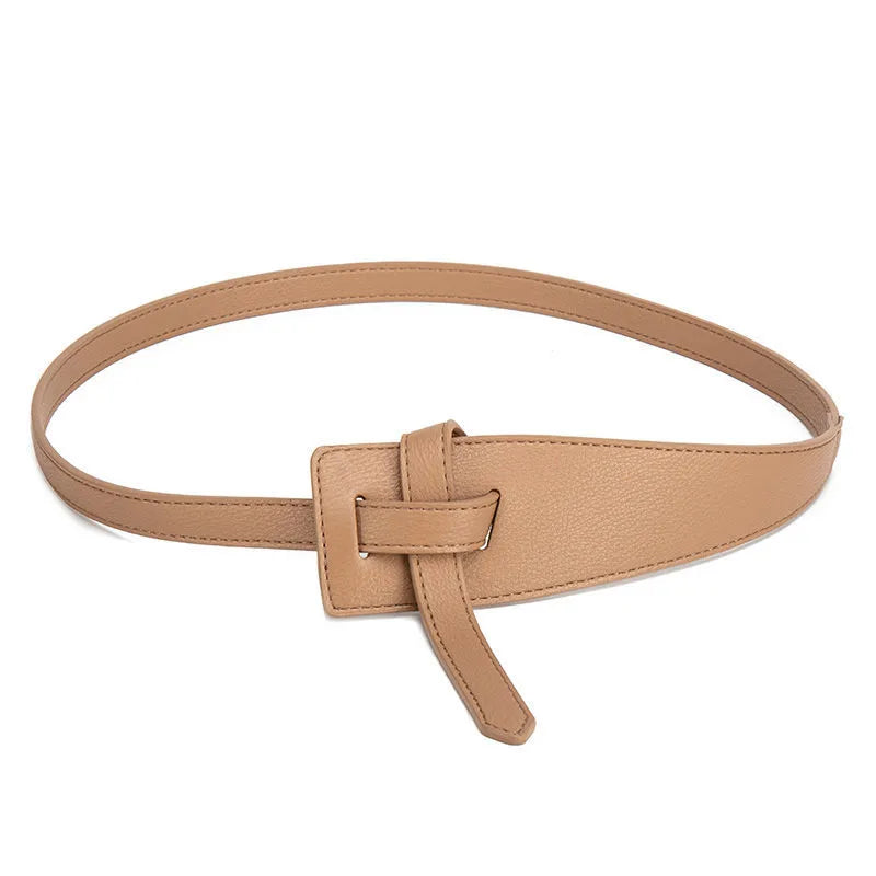 Basic Solid Color Pu Leather Belt