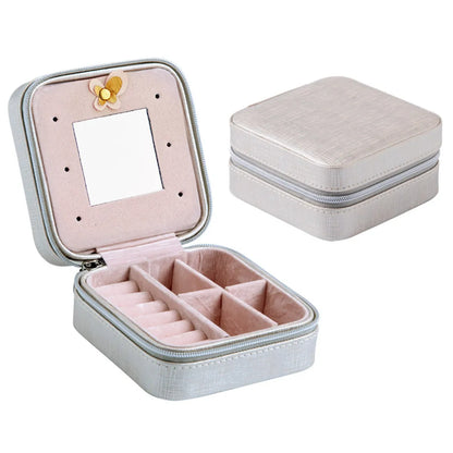 Basic Solid Color Pu Leather Jewelry Boxes