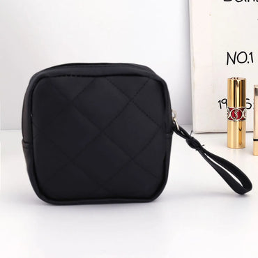 Basic Solid Color Pu Leather Makeup Bags