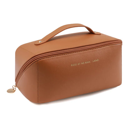 Basic Solid Color Pu Leather Square Makeup Bags