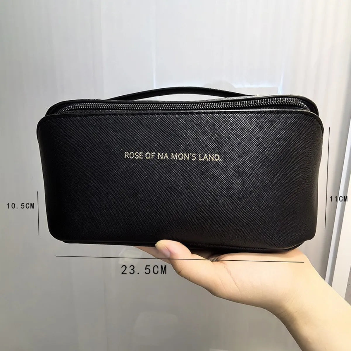 Basic Solid Color Pu Leather Square Makeup Bags