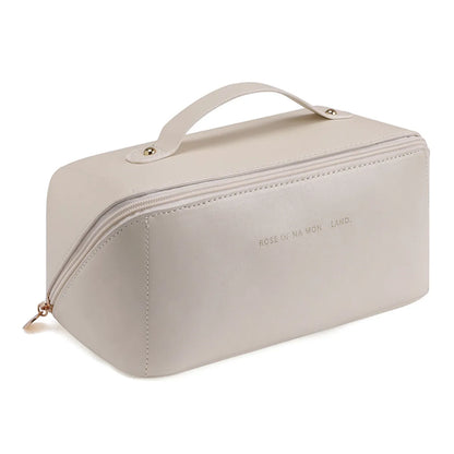 Basic Solid Color Pu Leather Square Makeup Bags