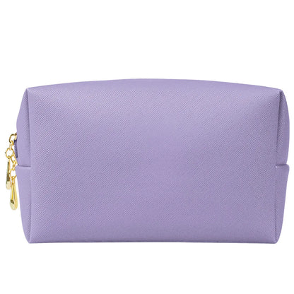 Basic Solid Color Pu Leather Square Makeup Bags