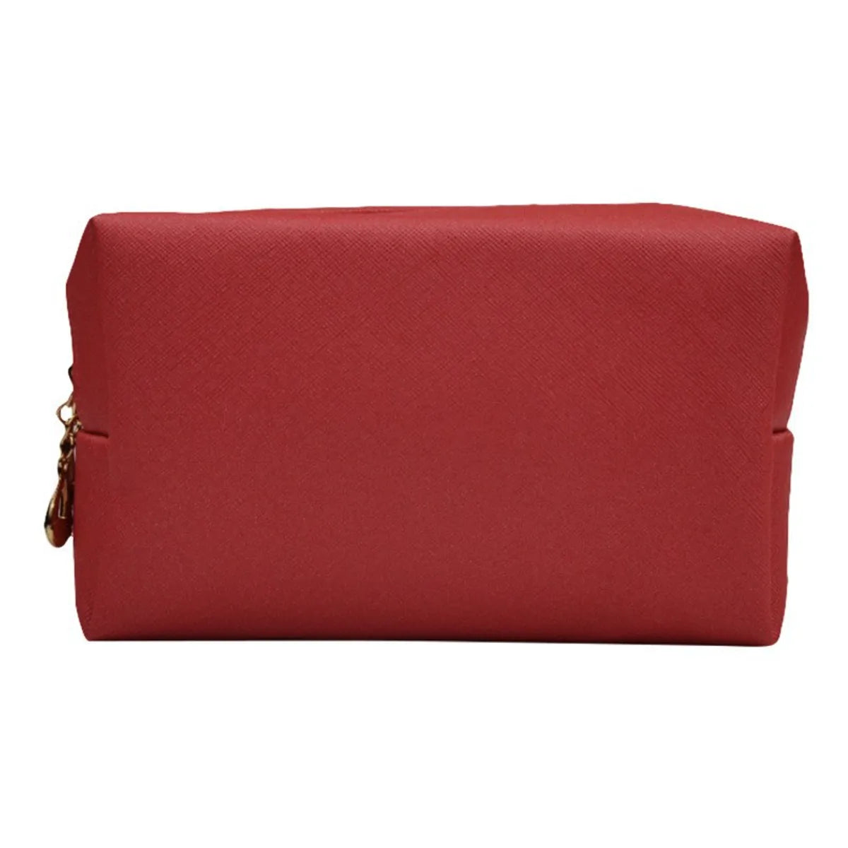 Basic Solid Color Pu Leather Square Makeup Bags