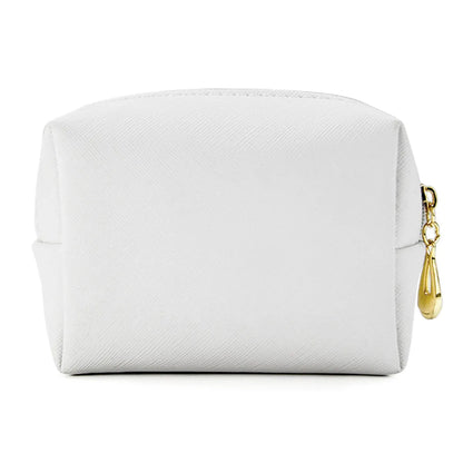 Basic Solid Color Pu Leather Square Makeup Bags