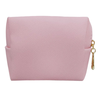 Basic Solid Color Pu Leather Square Makeup Bags