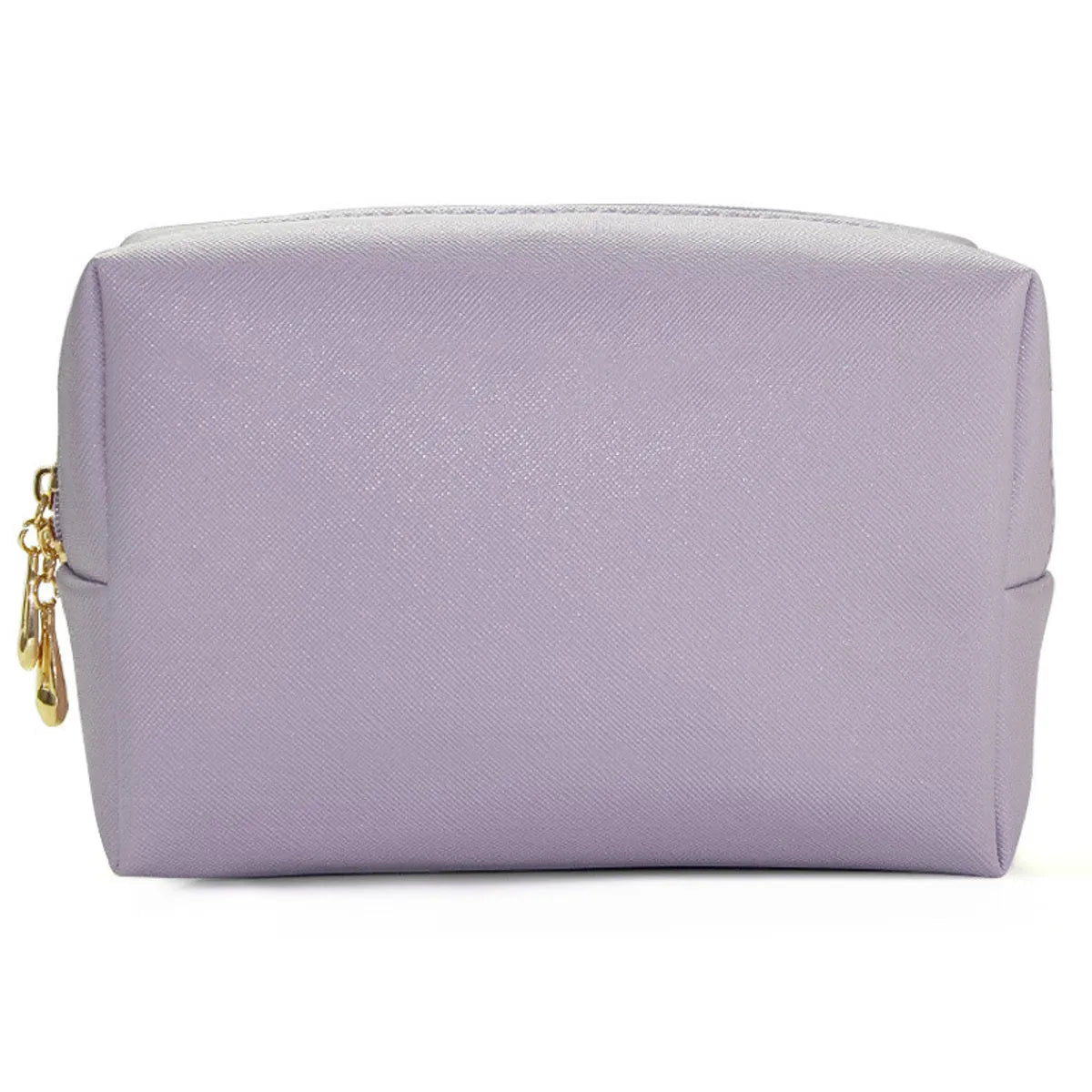 Basic Solid Color Pu Leather Square Makeup Bags