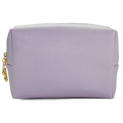 Basic Solid Color Pu Leather Square Makeup Bags