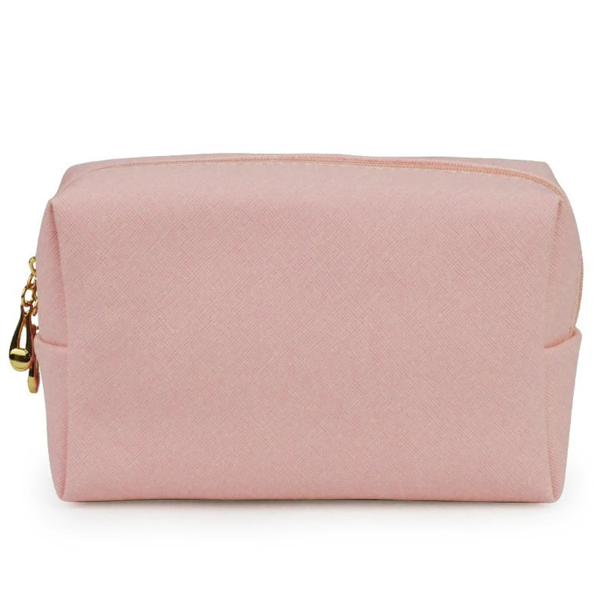 Basic Solid Color Pu Leather Square Makeup Bags