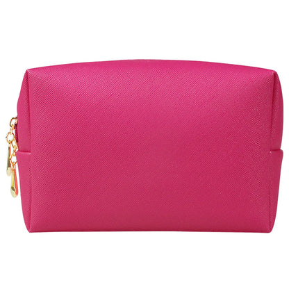 Basic Solid Color Pu Leather Square Makeup Bags