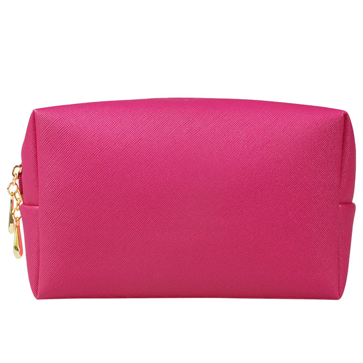 Basic Solid Color Pu Leather Square Makeup Bags