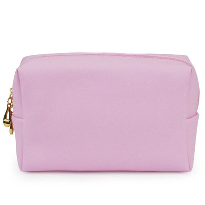 Basic Solid Color Pu Leather Square Makeup Bags