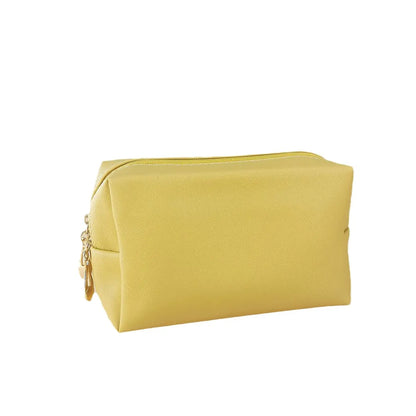 Basic Solid Color Pu Leather Square Makeup Bags