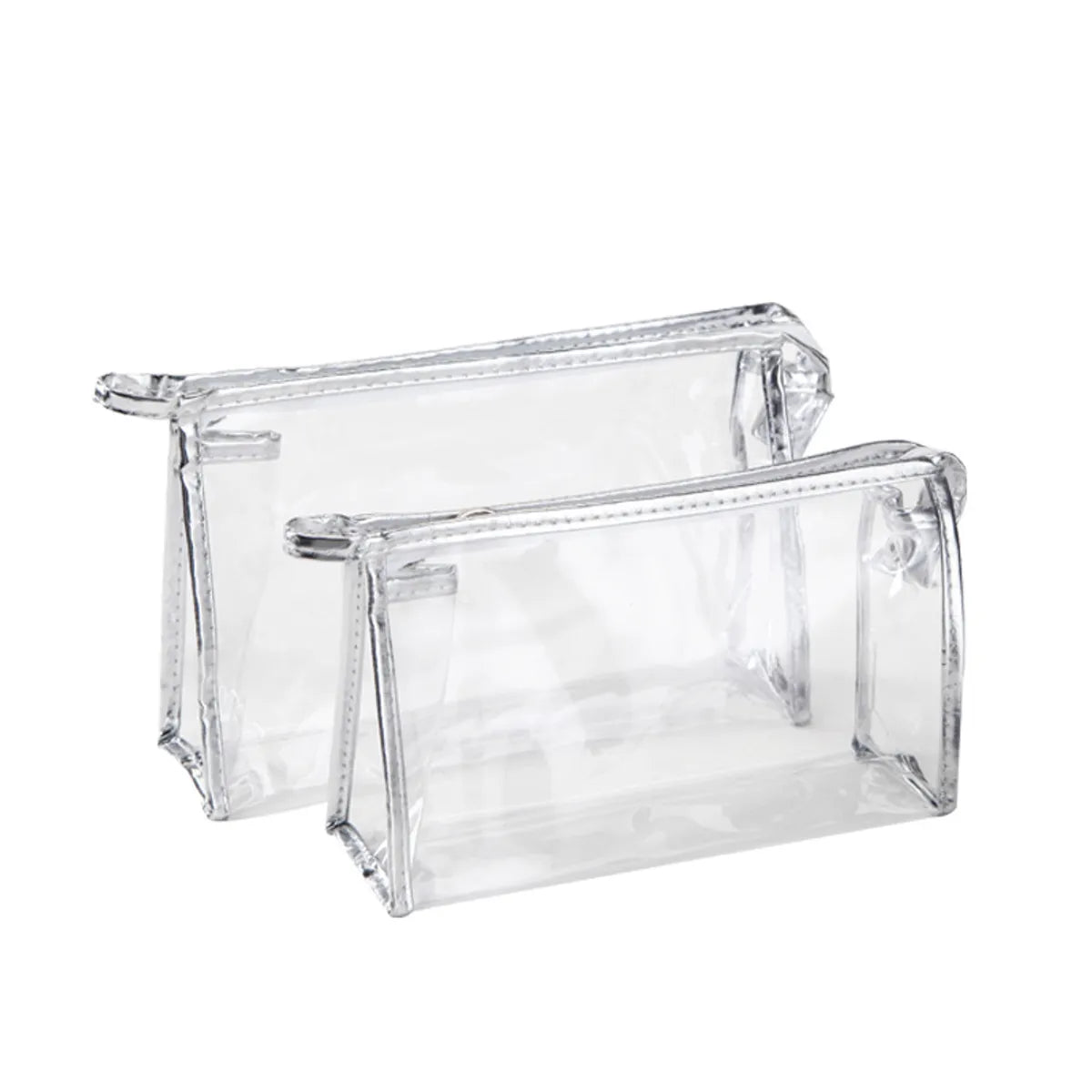 Basic Solid Color Pvc Square Makeup Bags