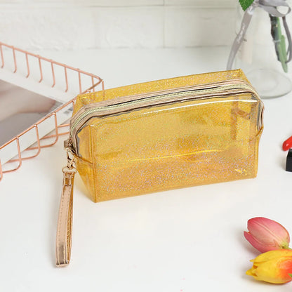 Basic Solid Color Pvc Square Makeup Bags