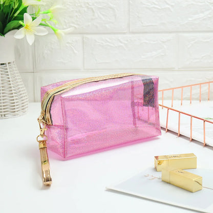 Basic Solid Color Pvc Square Makeup Bags