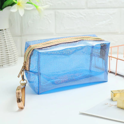 Basic Solid Color Pvc Square Makeup Bags