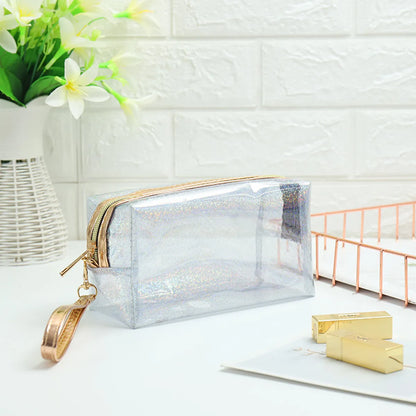 Basic Solid Color Pvc Square Makeup Bags