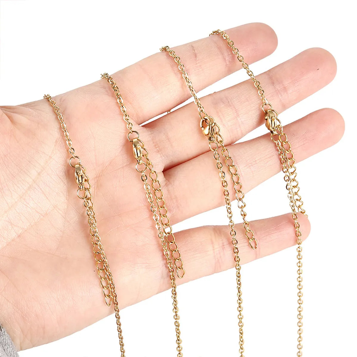 Basic Solid Color Stainless Steel Necklace In Bulk