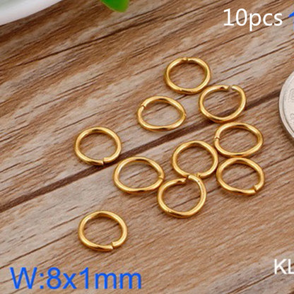 1 Set Stainless Steel 18K Gold Plated Solid Color