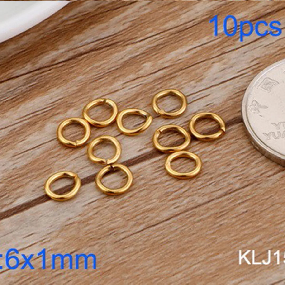 1 Set Stainless Steel 18K Gold Plated Solid Color