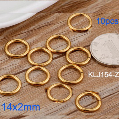 1 Set Stainless Steel 18K Gold Plated Solid Color