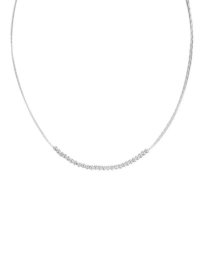 Basic Solid Color Sterling Silver Silver Plated Necklace In Bulk