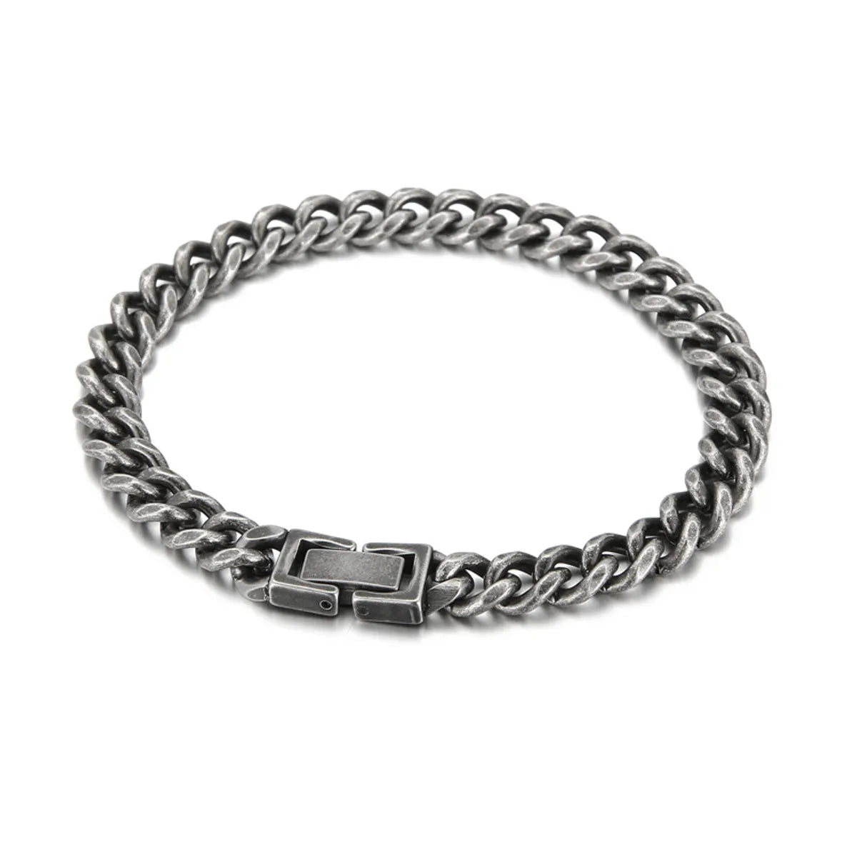 Basic Solid Color Titanium Steel Chain Men's Bracelets Necklace