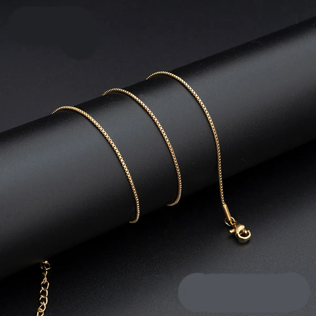 Basic Solid Color Titanium Steel Plating 18k Gold Plated Necklace