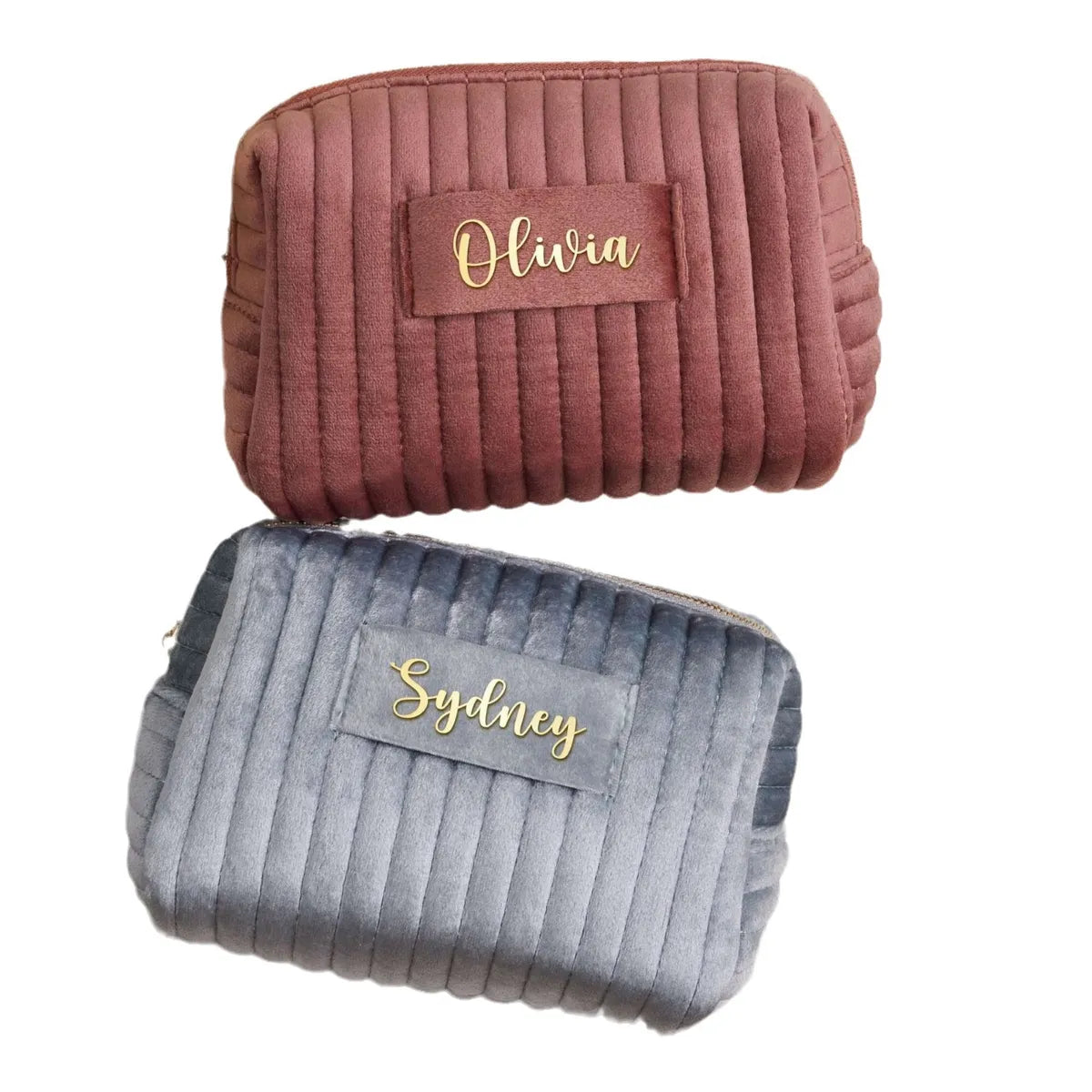 Basic Solid Color Velvet Cloth Square Makeup Bags