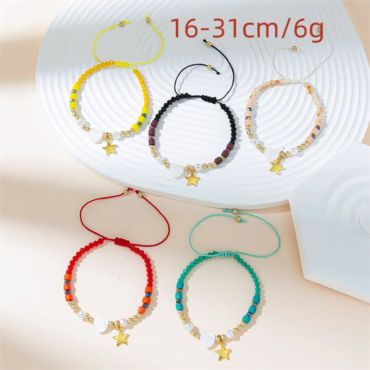 Basic Star Artificial Crystal Beaded Braid Women's Bracelets