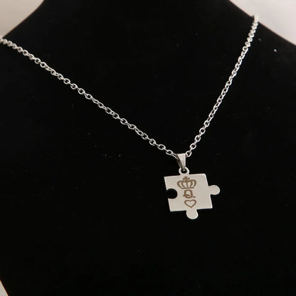 Basic Streetwear Jigsaw Alloy Plating Women'S Pendant Necklace