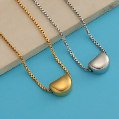 Basic Streetwear Solid Color Stainless Steel Necklace In Bulk