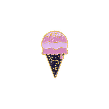 Basic Sweet Ice Cream Alloy Stoving Varnish Women'S Brooches