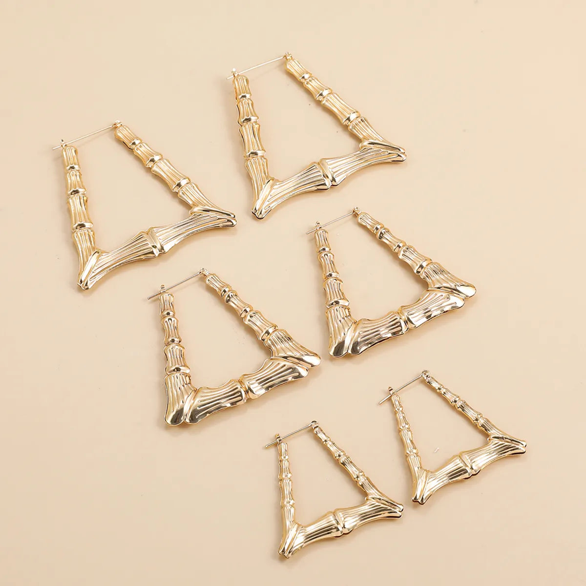 Basic Trapezoid Alloy Plating Women's Earrings 1 Pair