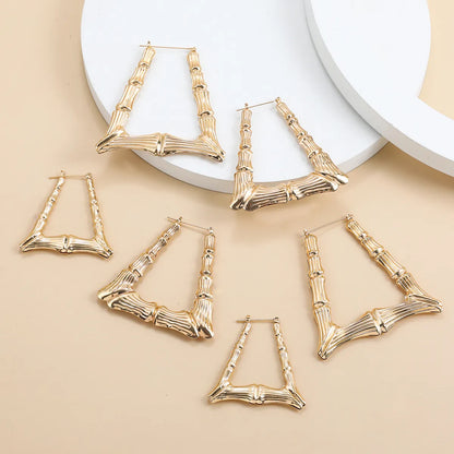 Basic Trapezoid Alloy Plating Women's Earrings 1 Pair