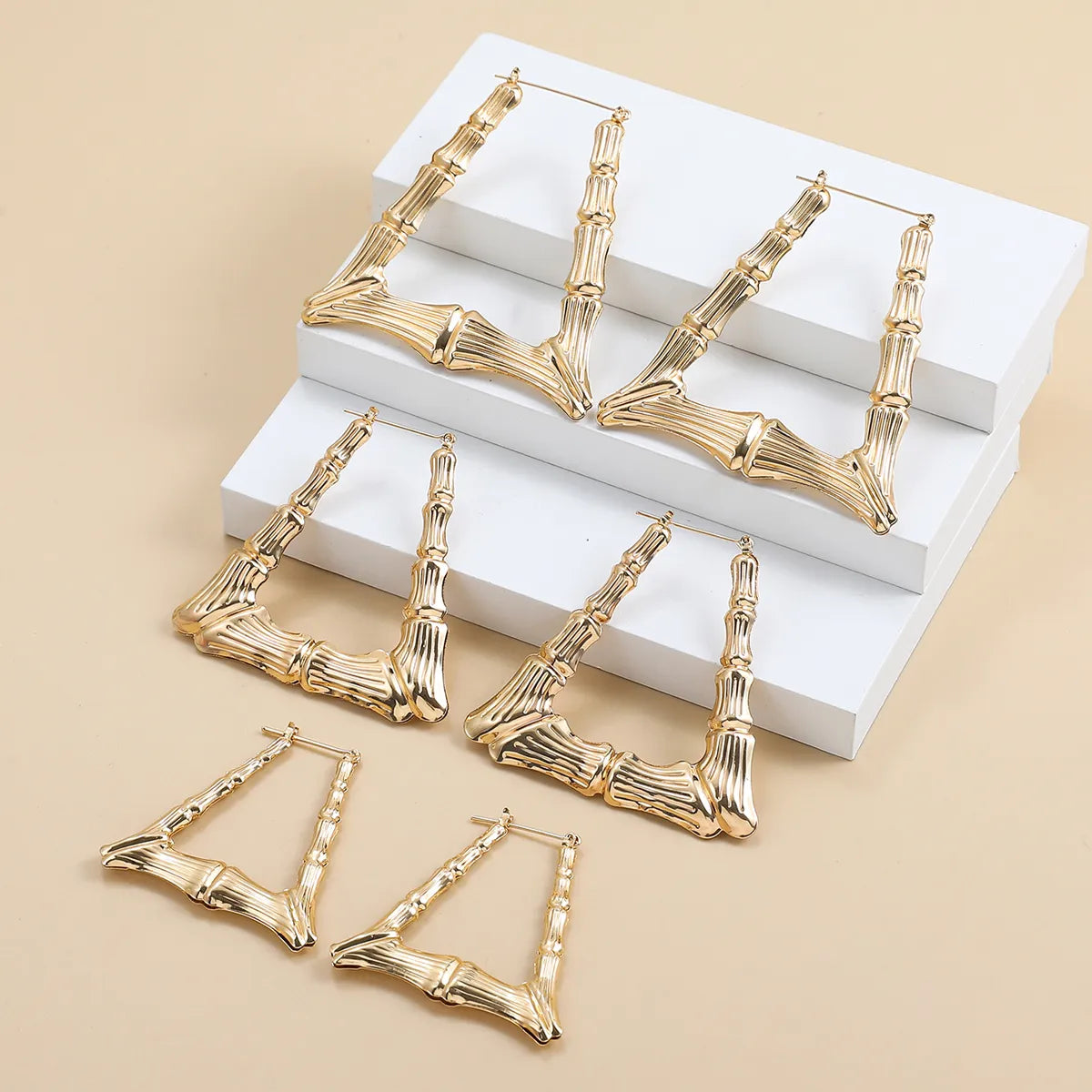 Basic Trapezoid Alloy Plating Women's Earrings 1 Pair