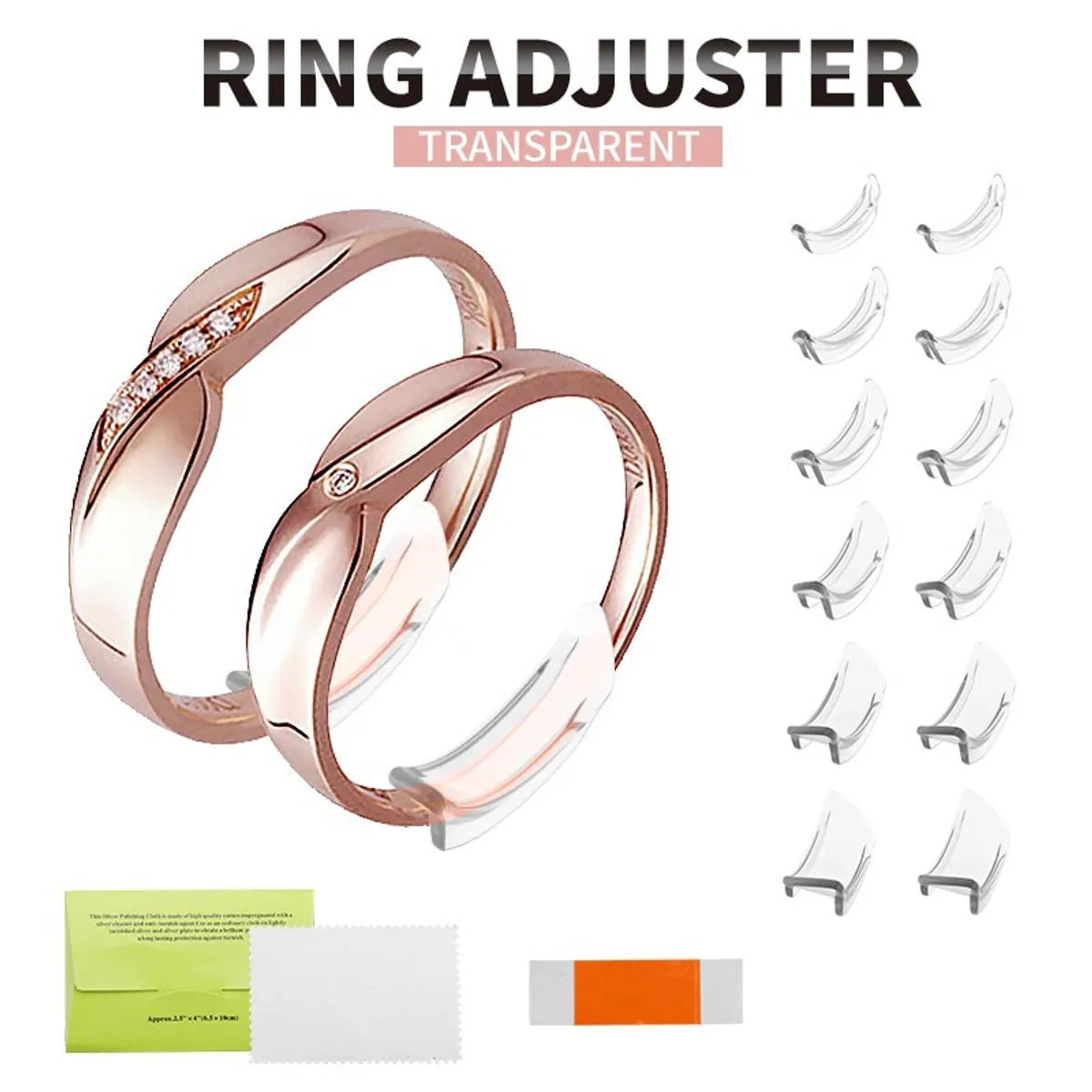 1 Set Basic U Shape Transparent Resin Ring Regulator