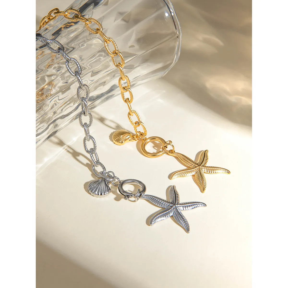 Basic Vacation Classic Style Starfish 304 Stainless Steel 18K Gold Plated Bracelets In Bulk