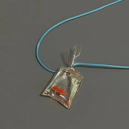 Beach Artistic Fish Plastic Resin Mixed Materials Wholesale Pendant Necklace