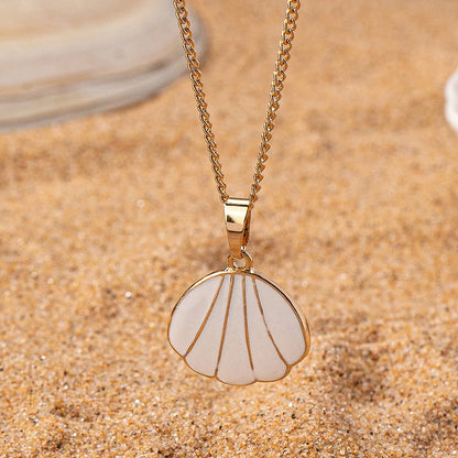 Beach Commute Shell Ferroalloy Zinc Alloy Women's Pendant Necklace